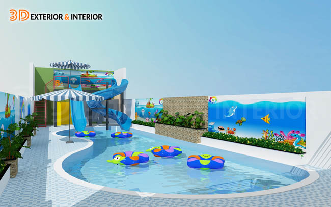 Ấn tượng với thiết kế bể bơi ngoài trời tại Hải Phòng 1