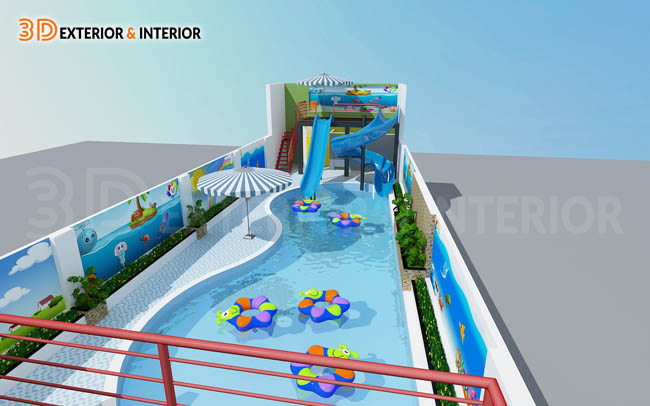 Ấn tượng với thiết kế bể bơi ngoài trời tại Hải Phòng 2