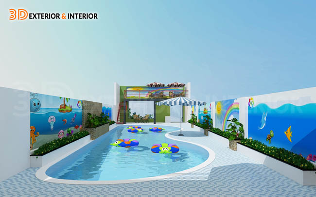 Ấn tượng với thiết kế bể bơi ngoài trời tại Hải Phòng 3