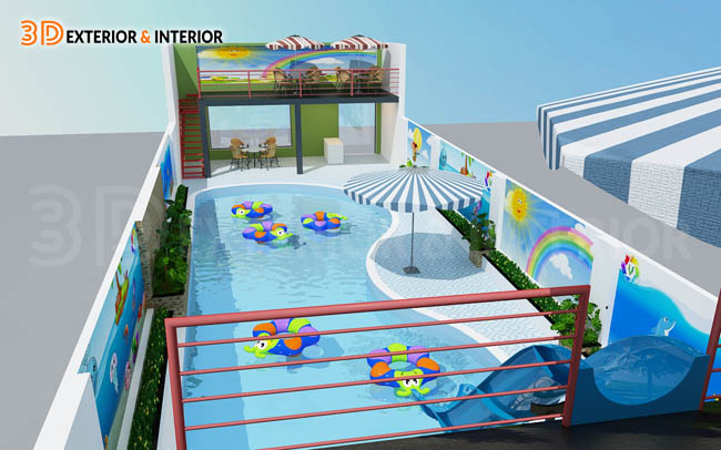 Ấn tượng với thiết kế bể bơi ngoài trời tại Hải Phòng 4