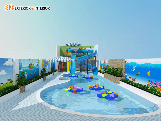 Ấn tượng với thiết kế bể bơi ngoài trời tại Hải Phòng