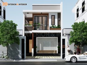 Mẫu thiét kế nhà phố 2 tầng tại Hải Phòng