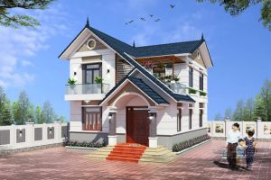 Thiết kế nhà đẹp mái dốc Nam Định