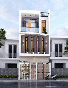 THIẾT KẾ NHÀ PHỐ ĐẸP 3 TẦNG HIỆN ĐẠI
