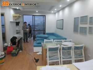 Thi công nội thất căn hộ chung cư gia đình anh Chung tại Hà Nội