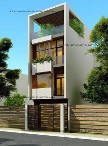 Thiết kế nhà phố 4 tầng sang trọng tại Thái Bình