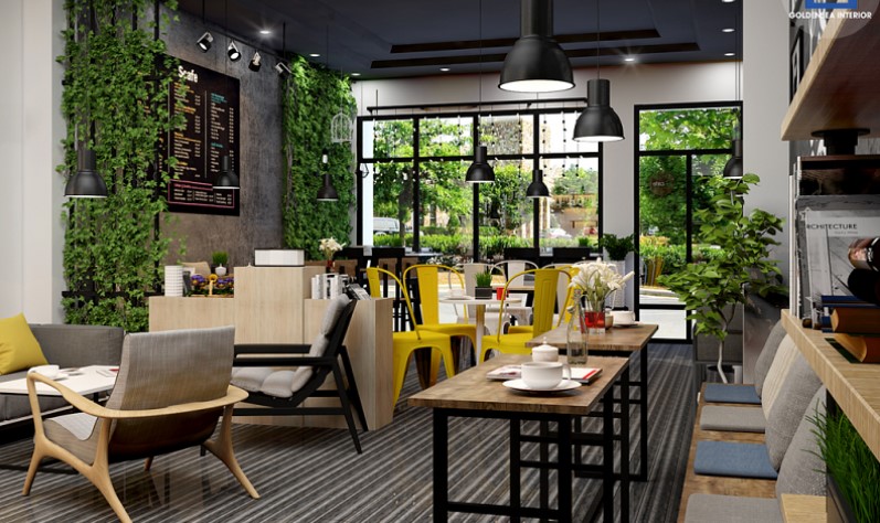 Thiết kế quán cafe công ty LG Hải Phòng