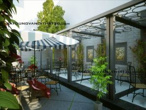 Thiết kế quán cafe sân vườn tại Hải Phòng