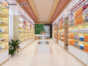 Thiết kế shop mỹ phẩm đẹp tại Hải Phòng