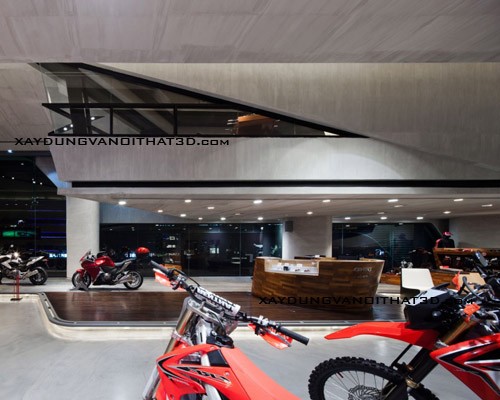 Thiết kế showroom cửa hàng xe máy Hà Nội 2