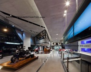 Thiết kế showroom cửa hàng xe máy Hà Nội 1