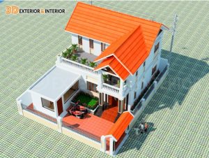 Kiến trúc nhà mái thái 2 tầng đẹp tại Quảng Ninh 1