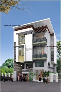 Mẫu nhà biệt thự mini đẹp 3 tầng