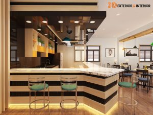 Mẫu thiết kế không gian khu café văn phòng tại Đình Vũ Hải Phòng