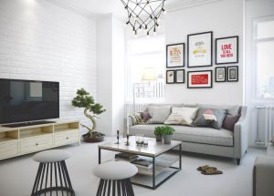 Thi công nội thất phòng khách và phòng ngủ liên thông