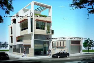 Thiết kế nhà phố 2 mặt tiền tại Hà Nội