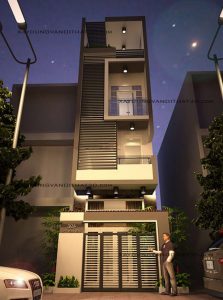 Thiết kế nhà ống 4 tầng tại Hà Nội