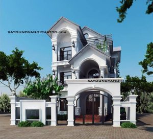 Thiết kế nhà biệt thự kiểu Pháp ở Hải Phòng