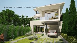 Thiết kế nhà 2 tầng hiện đại ở Hải Phòng