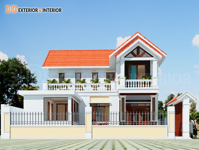 Thiết kế nội thất nhà mái thái 2 tầng đẹp hiện đại tại Quảng Ninh