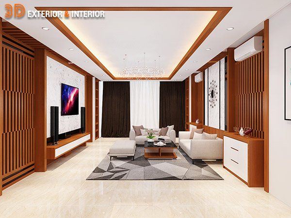 Thiết kế nội thất nhà phố hiện đại, sang trọng từ gỗ công nghiệp cao cấp