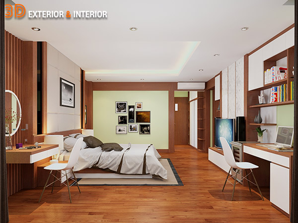 Thiết kế nội thất nhà phố hiện đại, sang trọng từ gỗ công nghiệp cao cấp 7