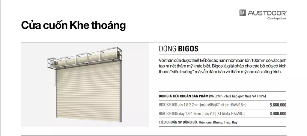 Cửa cuốn Austdoor