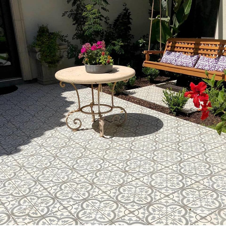 Gạch hoa lát sân Gạch hoa lát sân