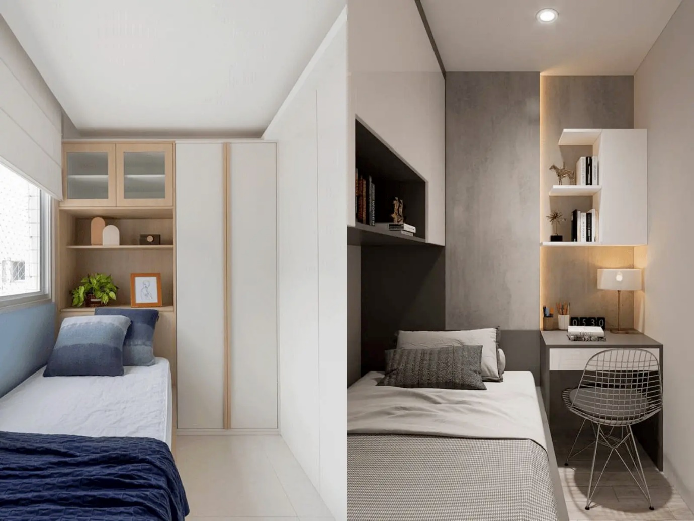A collage of a bedroom Description automatically generated