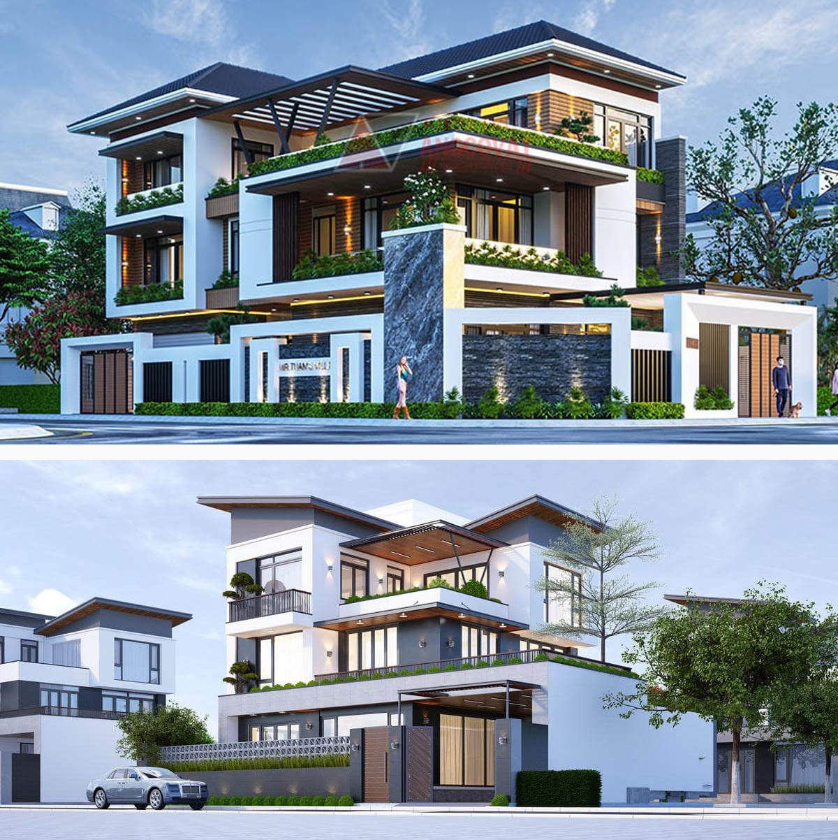 A collage of a house Description automatically generated