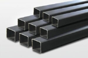 A group of rectangular metal pipes Description automatically generated