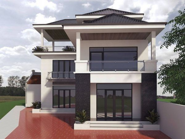 A house with a red tile floor Description automatically generated